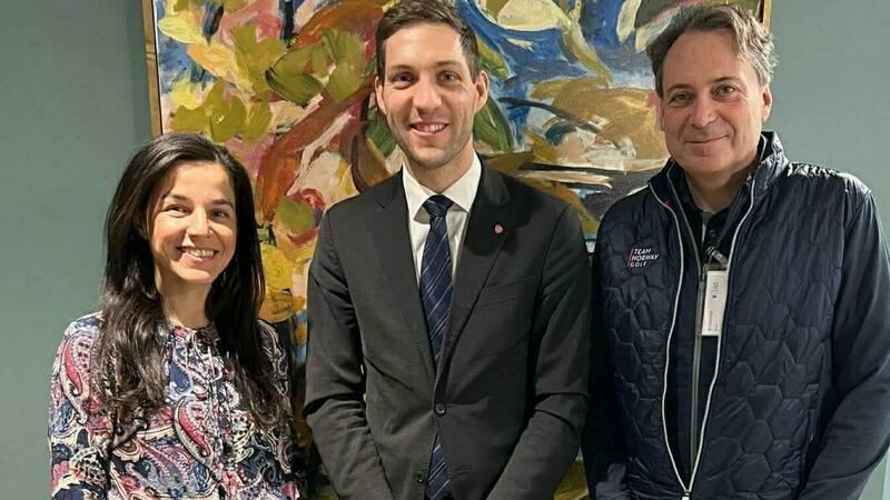 Golfpresidenten og idrettspresidenten møtte miljøministeren